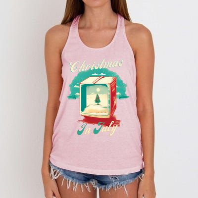 Christmas In July Gift Women's Knotted Racerback Tank