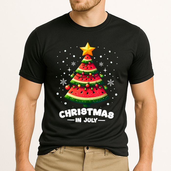 Christmas In July Watermelon Xmas Tree Summer Performance Shirt