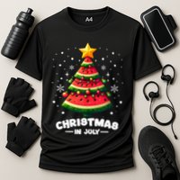 Christmas In July Watermelon Xmas Tree Summer Performance Shirt