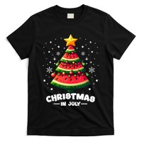 Christmas In July Watermelon Xmas Tree Summer T-Shirt