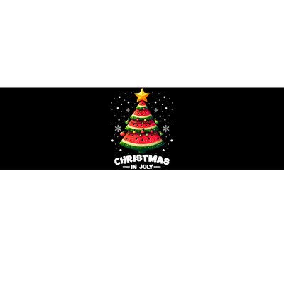 Christmas In July Watermelon Xmas Tree Summer Bumper Sticker