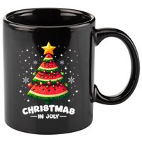 Christmas In July Watermelon Xmas Tree Summer 11oz C Handle Ceramic Mug