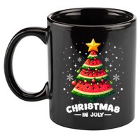 Christmas In July Watermelon Xmas Tree Summer 11oz C Handle Ceramic Mug