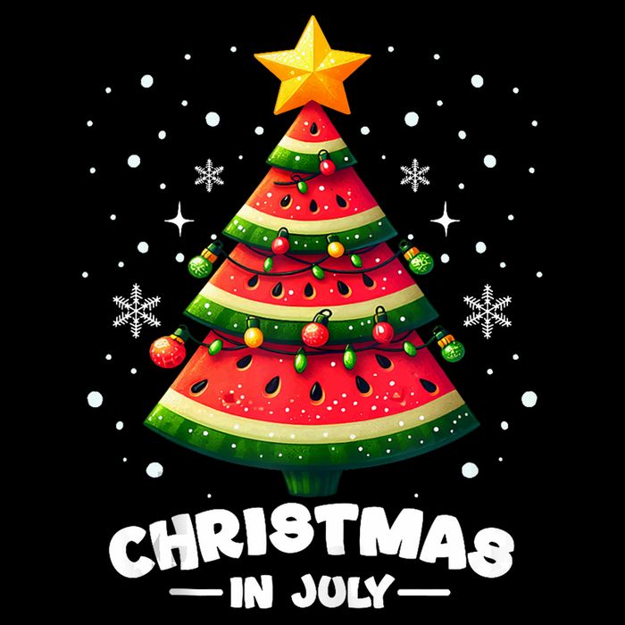 Christmas In July Watermelon Xmas Tree Summer Magnet