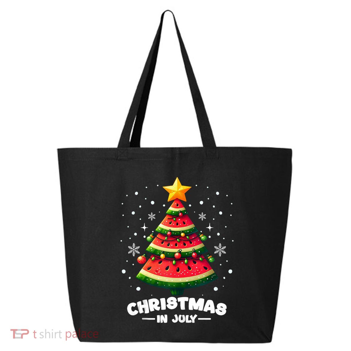 Christmas In July Watermelon Xmas Tree Summer 25L Jumbo Tote