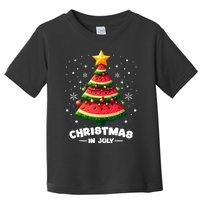 Christmas In July Watermelon Xmas Tree Summer Toddler T-Shirt