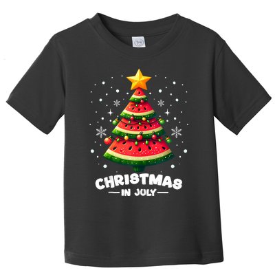 Christmas In July Watermelon Xmas Tree Summer Toddler T-Shirt