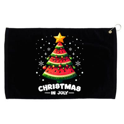 Christmas In July Watermelon Xmas Tree Summer Grommeted Golf Towel