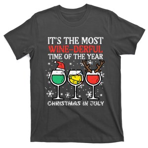 Christmas In July Most Winederful Time Funny Xmas Mom T-Shirt