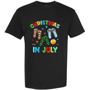 Christmas In July Squad Funny Summer Xmas Garment-Dyed Heavyweight T-Shirt