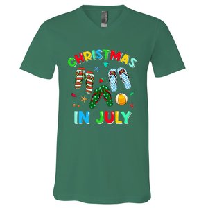 Christmas In July Squad Funny Summer Xmas V-Neck T-Shirt