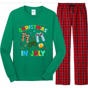 Christmas In July Squad Funny Summer Xmas Long Sleeve Pajama Set