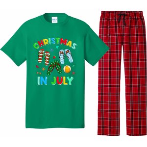 Christmas In July Squad Funny Summer Xmas Pajama Set