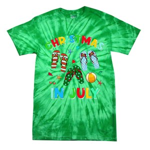 Christmas In July Squad Funny Summer Xmas Tie-Dye T-Shirt