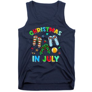 Christmas In July Squad Funny Summer Xmas Tank Top