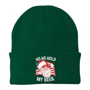 Christmas In July Santa Ho Ho Hold My Beer Drink Lover Knit Cap Winter Beanie