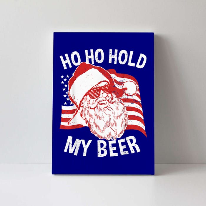 Christmas In July Santa Ho Ho Hold My Beer Drink Lover Canvas