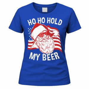 Christmas In July Santa Ho Ho Hold My Beer Drink Lover Women's T-Shirt