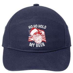 Christmas In July Santa Ho Ho Hold My Beer Drink Lover 7-Panel Snapback Hat