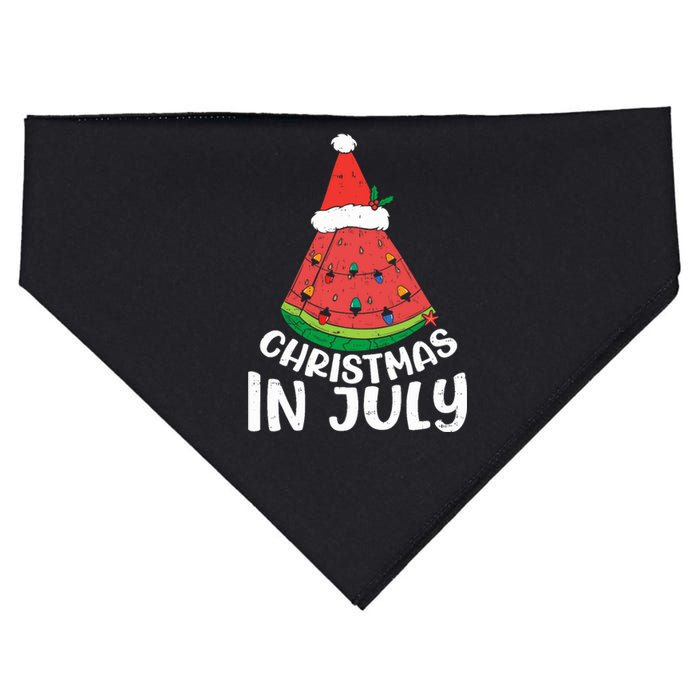 Christmas In July Watermelon Xmas Tree Summer USA-Made Doggie Bandana