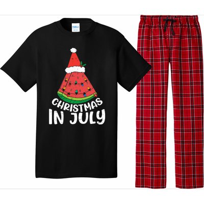 Christmas In July Watermelon Xmas Tree Summer Pajama Set