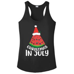 Christmas In July Watermelon Xmas Tree Summer Ladies PosiCharge Competitor Racerback Tank