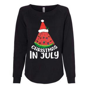 Christmas In July Watermelon Xmas Tree Summer Womens California Wash Sweatshirt