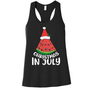 Christmas In July Watermelon Xmas Tree Summer Women's Racerback Tank