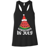 Christmas In July Watermelon Xmas Tree Summer Women's Racerback Tank