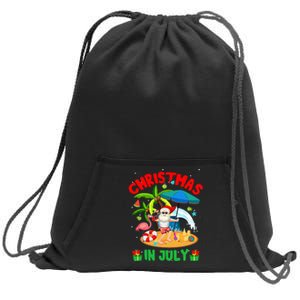 Christmas In July Funny Summer Xmas Sweatshirt Cinch Pack Bag