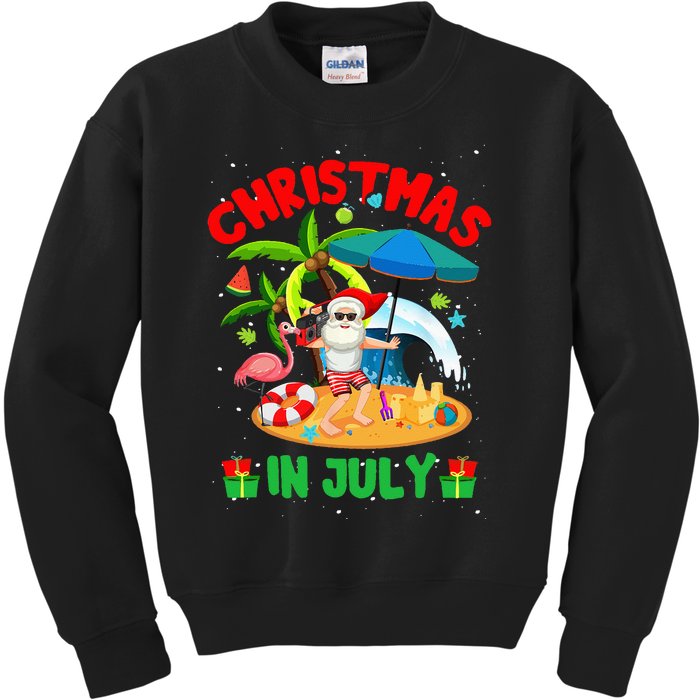 Christmas In July Funny Summer Xmas Kids Sweatshirt