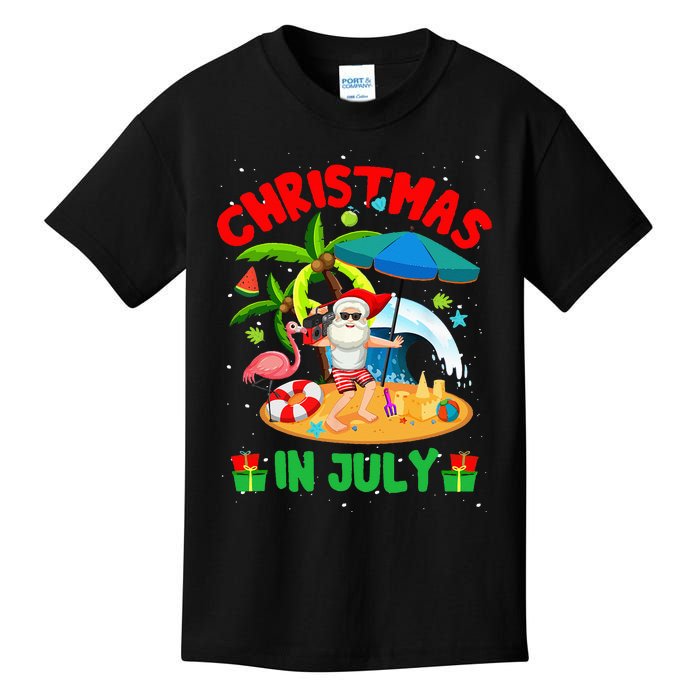 Christmas In July Funny Summer Xmas Kids T-Shirt