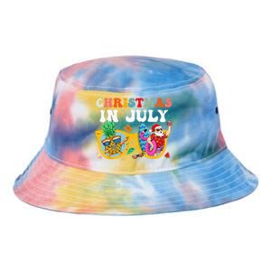 Christmas In July Santa Sunglasses Summer Beach Funny Xmas Tie Dye Newport Bucket Hat