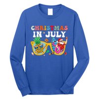 Christmas In July Santa Sunglasses Summer Beach Funny Xmas Long Sleeve Shirt