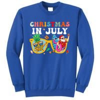 Christmas In July Santa Sunglasses Summer Beach Funny Xmas Sweatshirt