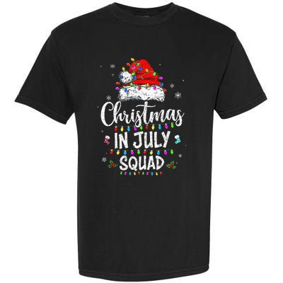 Christmas In July Squad Funny Summer Xmas Garment-Dyed Heavyweight T-Shirt