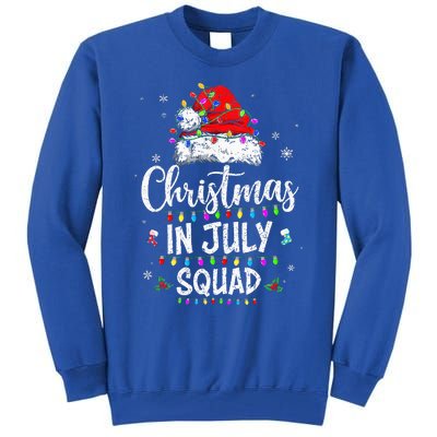 Christmas In July Squad Funny Summer Xmas Tall Sweatshirt