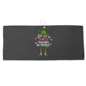 Christmas I Just Like To Teach Teachings My Favorite Cute Gift Large Microfiber Waffle Golf Towel