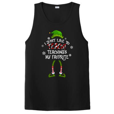 Christmas I Just Like To Teach Teachings My Favorite Cute Gift PosiCharge Competitor Tank