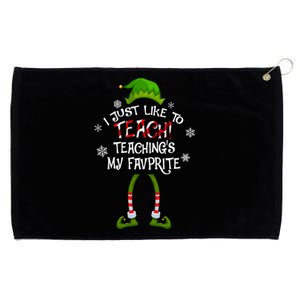 Christmas I Just Like To Teach Teachings My Favorite Cute Gift Grommeted Golf Towel