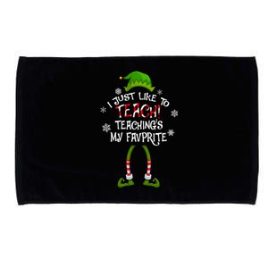 Christmas I Just Like To Teach Teachings My Favorite Cute Gift Microfiber Hand Towel