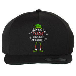 Christmas I Just Like To Teach Teachings My Favorite Cute Gift Wool Snapback Cap