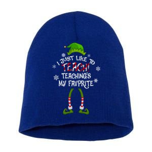 Christmas I Just Like To Teach Teachings My Favorite Cute Gift Short Acrylic Beanie