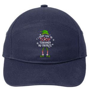 Christmas I Just Like To Teach Teachings My Favorite Cute Gift 7-Panel Snapback Hat