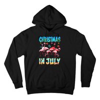 Christmas In July Flamingo Beach Summer Hoodie