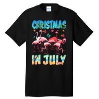 Christmas In July Flamingo Beach Summer Tall T-Shirt