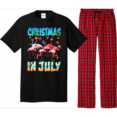 Christmas In July Flamingo Beach Summer Pajama Set