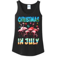 Christmas In July Flamingo Beach Summer Ladies Essential Tank