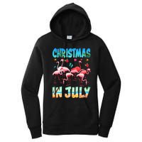 Christmas In July Flamingo Beach Summer Women's Pullover Hoodie