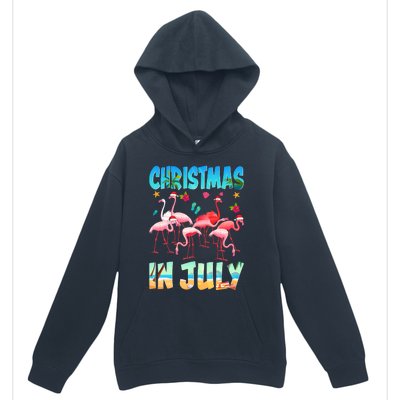 Christmas In July Flamingo Beach Summer Urban Pullover Hoodie